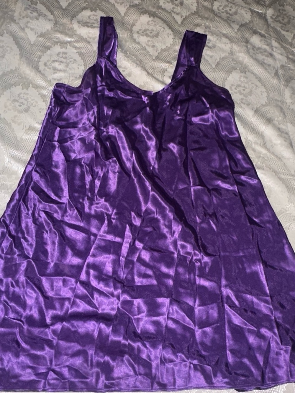 Adonna Purple Satin Camisole Tank